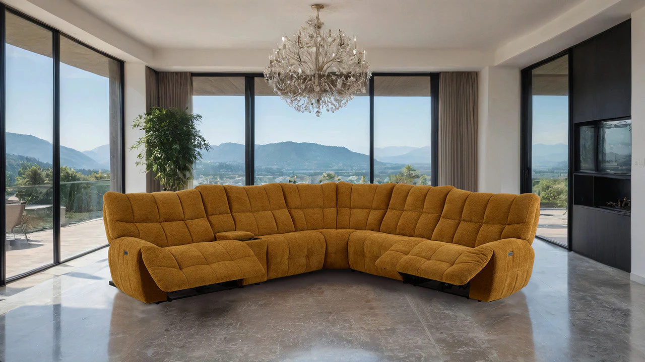 Clemens Butterscotch Power Sectional - Image 2