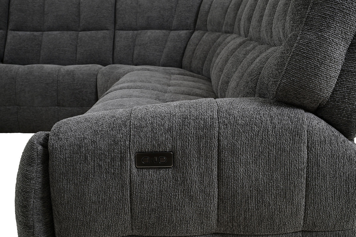 Clemens Dark Gray Power Sectional - Image 4