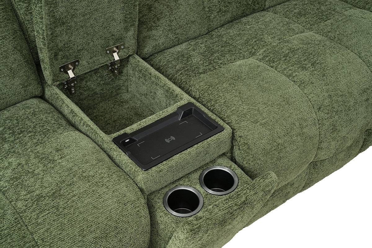 Clemens Jade Green Power Sectional - Image 5