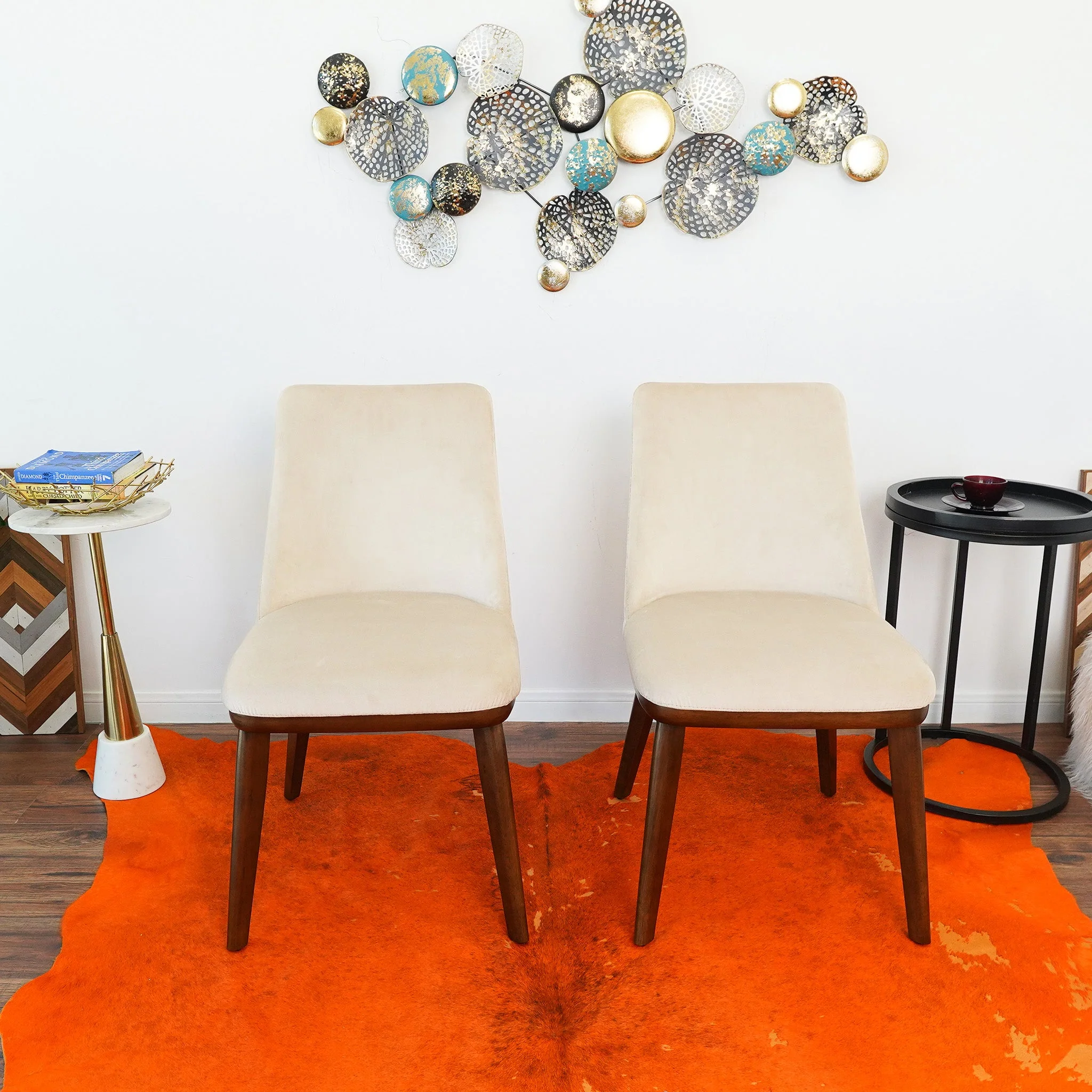 Clove Beige Velvet Dining Chair (Set Of 2) - Image 6
