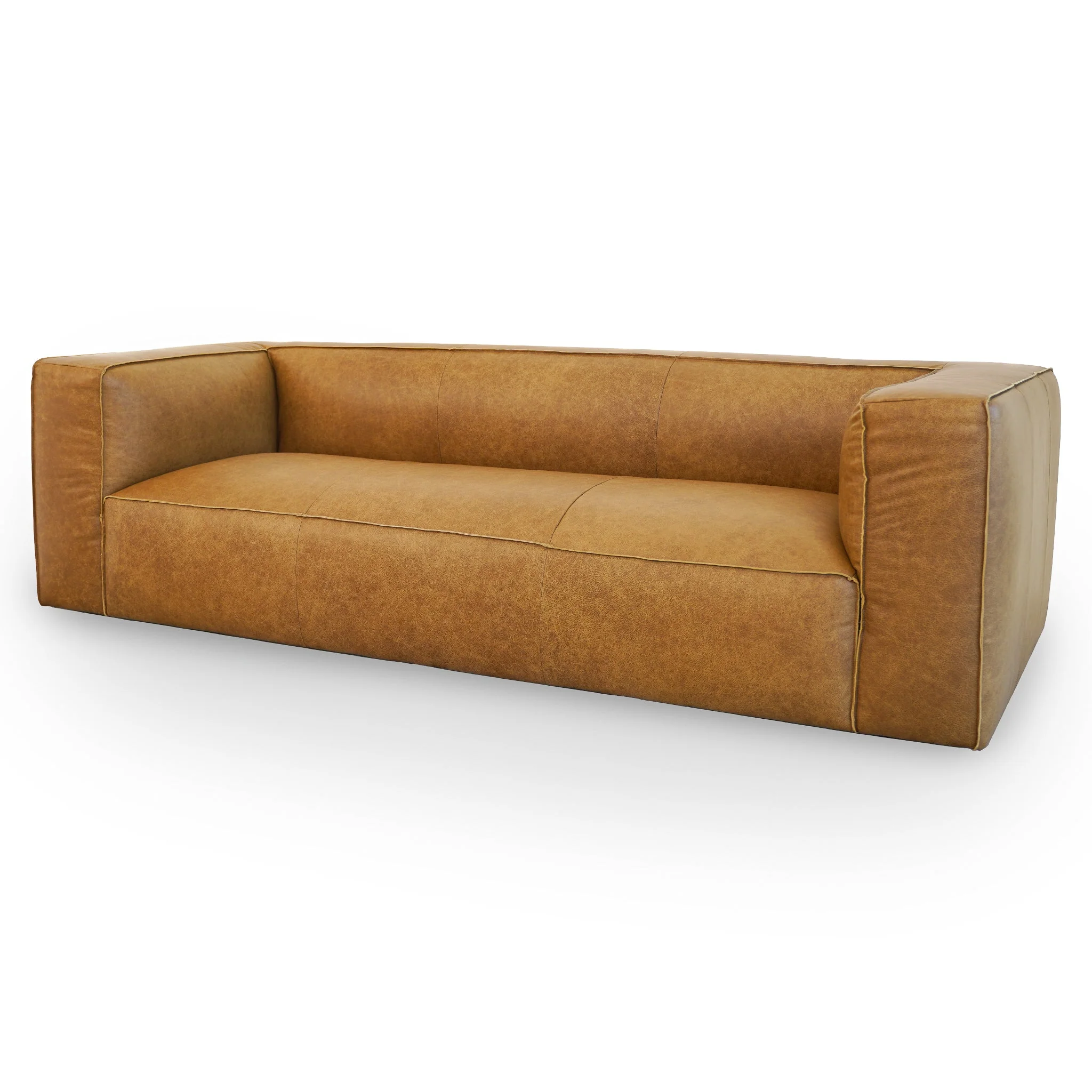 Colton Tan Leather Sofa - Image 5