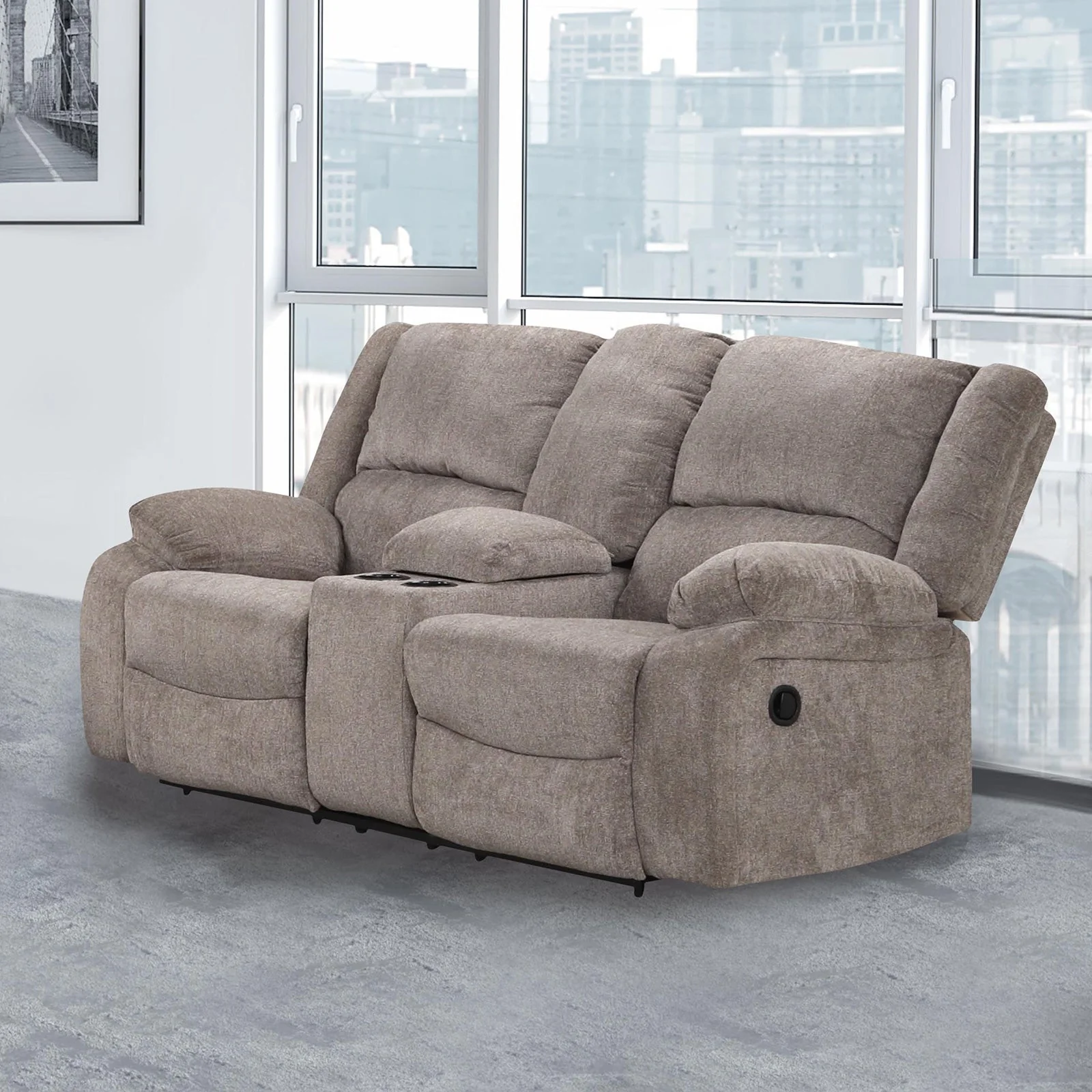 Cosimo Mocha 2 Piece Reclining Living Room Set - Image 2