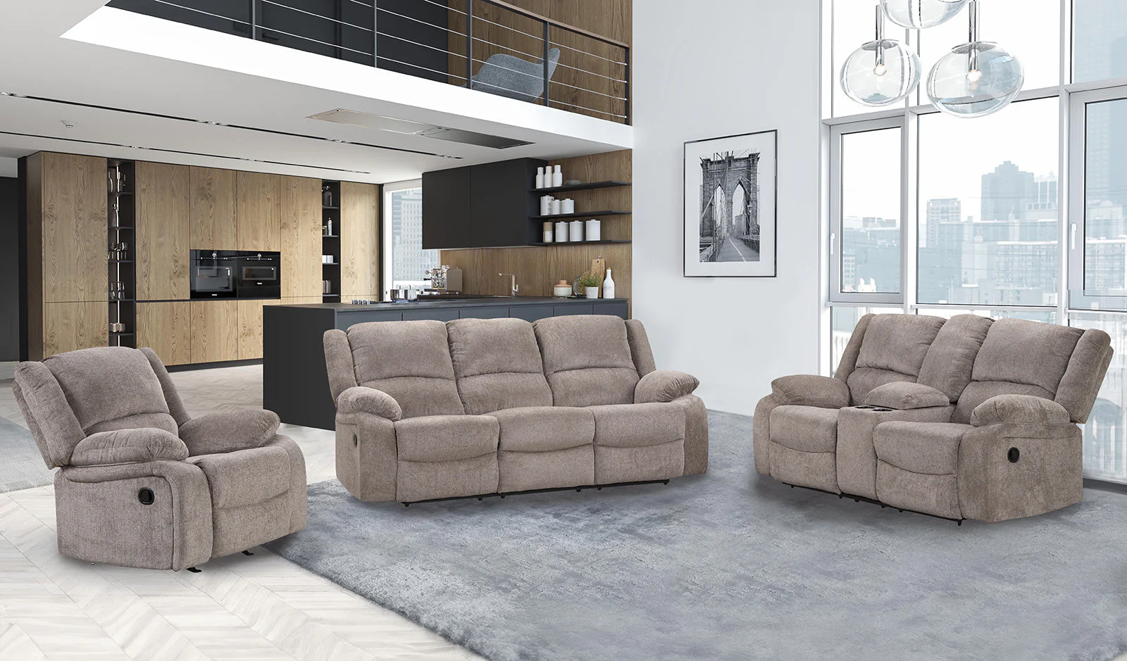 Cosimo Mocha Manual Recliner - Image 2