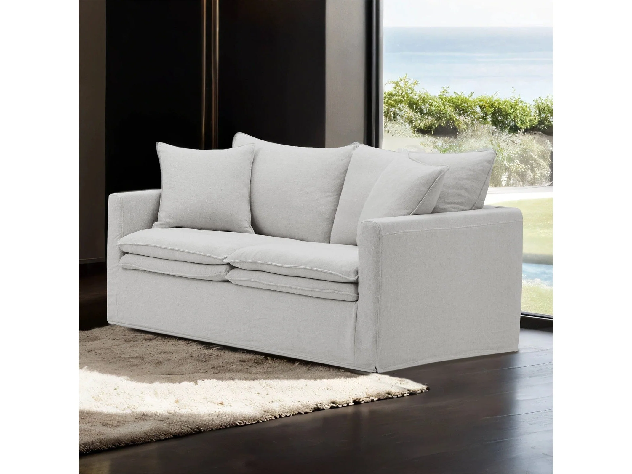 Crayford Light Gray Loveseat