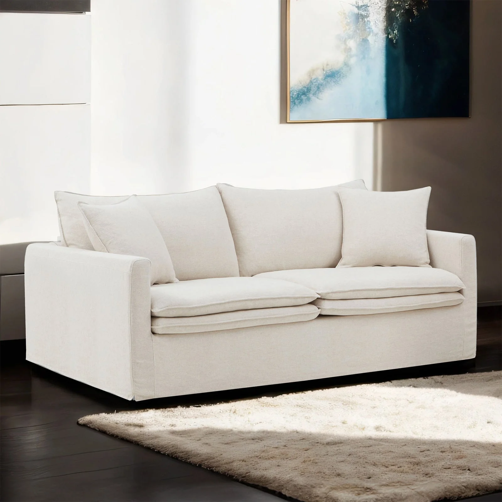 Crayford Taupe Upholstery Living Room Set - Image 3