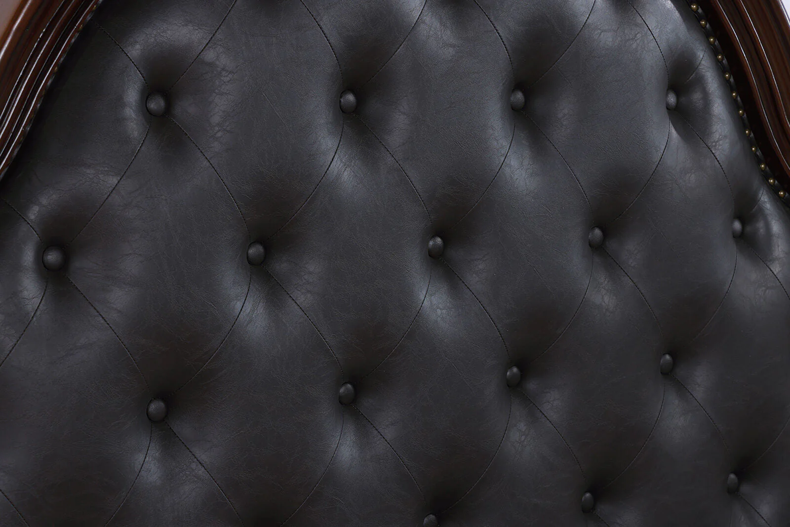 Cremona Dark Cherry E.King Bed Leatherette - Image 2