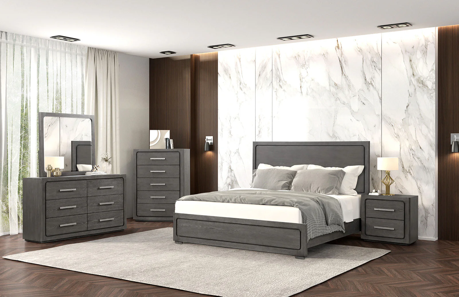 Crowthorne Warm Gray Eastern King Bed - Image 5