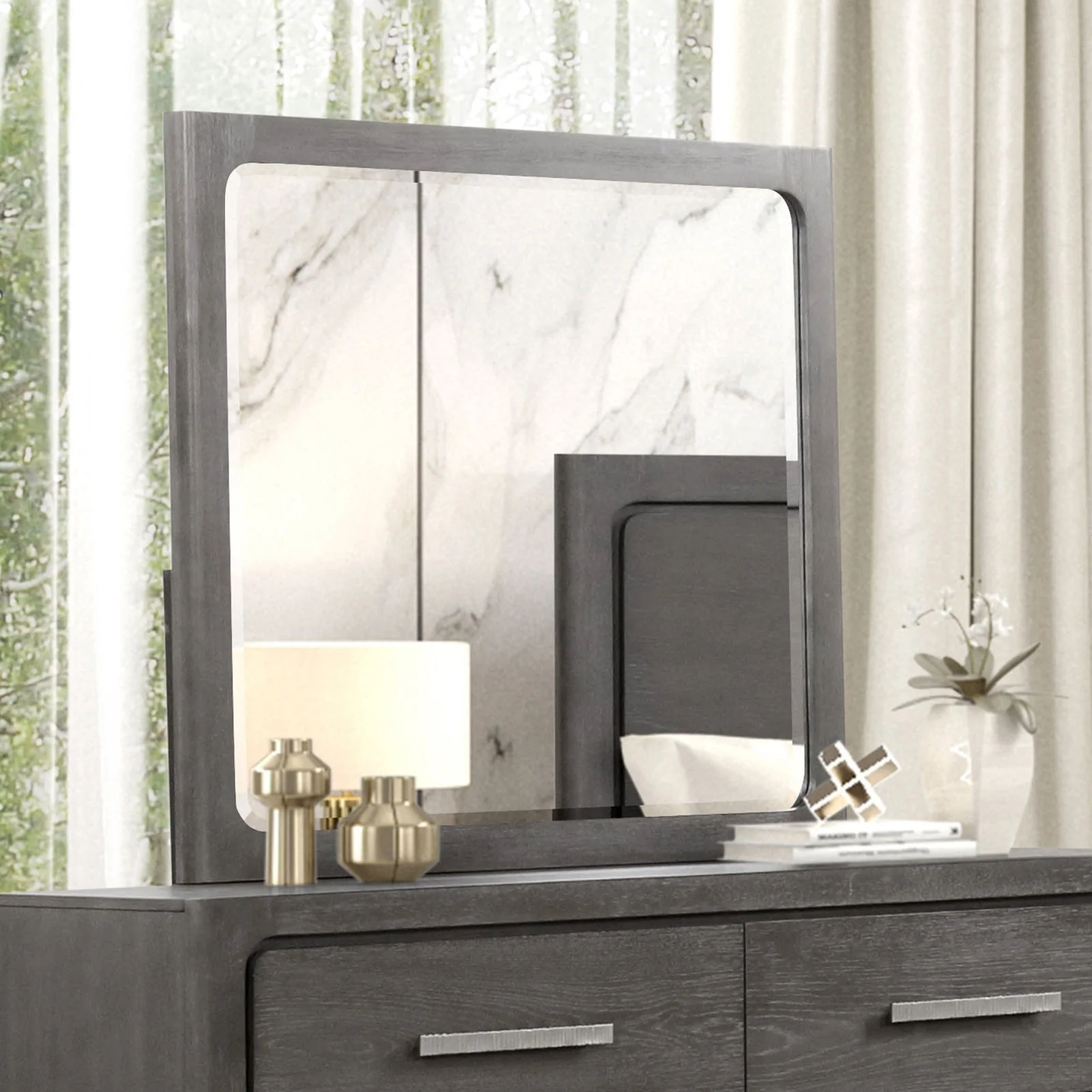 Crowthorne Warm Gray Queen 5 Piece Bedroom Set w/2 Nightstands - Image 5