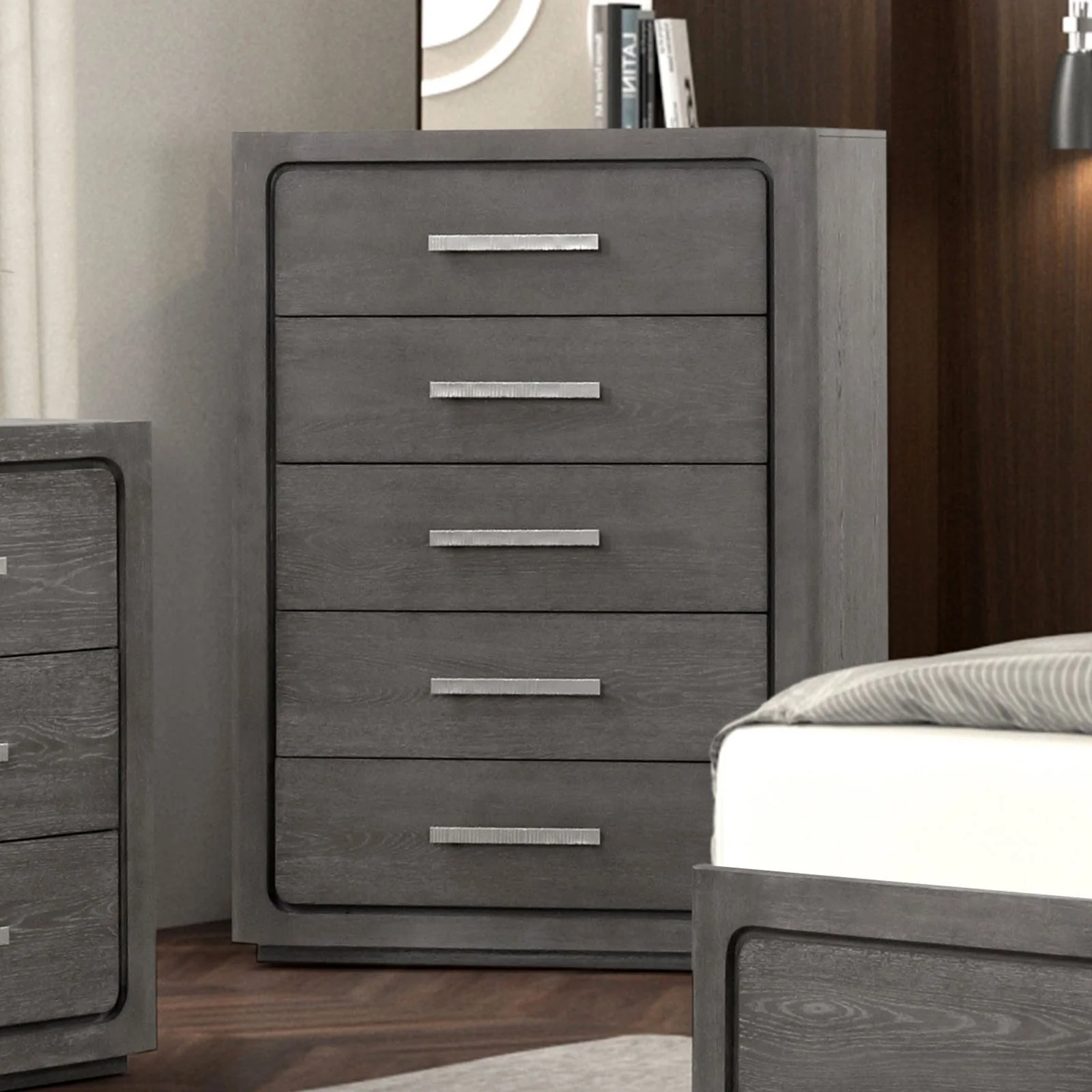 Crowthorne Warm Gray Queen 5 Piece Bedroom Set w/Chest - Image 5