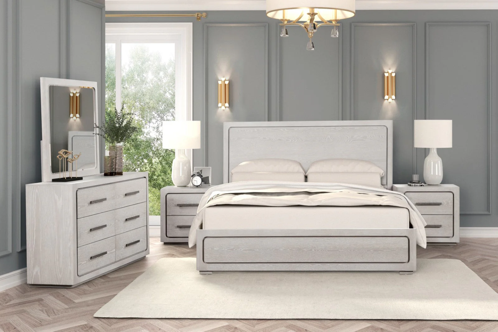 Crowthorne White Oak Queen Bed - Image 5