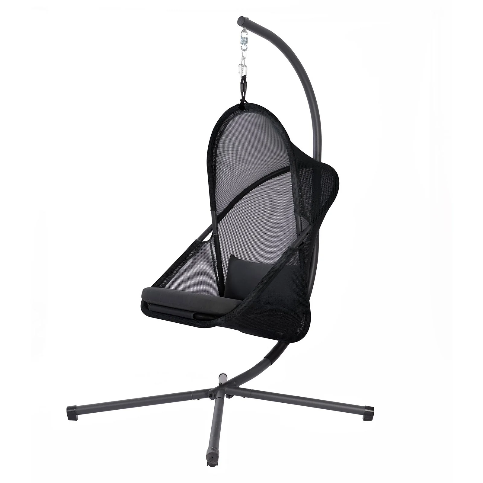 Crush Black Outdoor Swing Chair w/Stand - Image 2