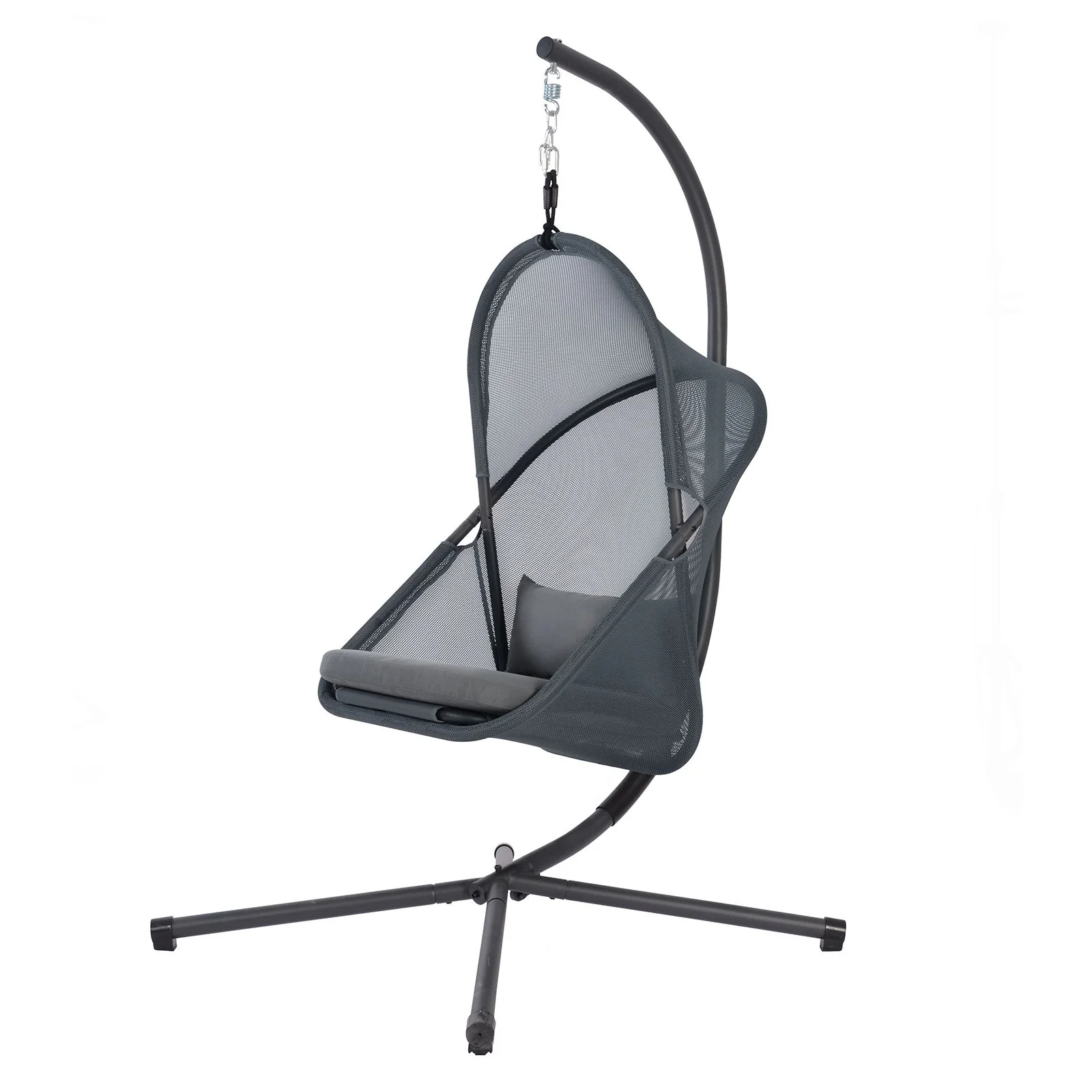 Crush Dark Gray Outdoor Swing Chair w/Stand - Image 2