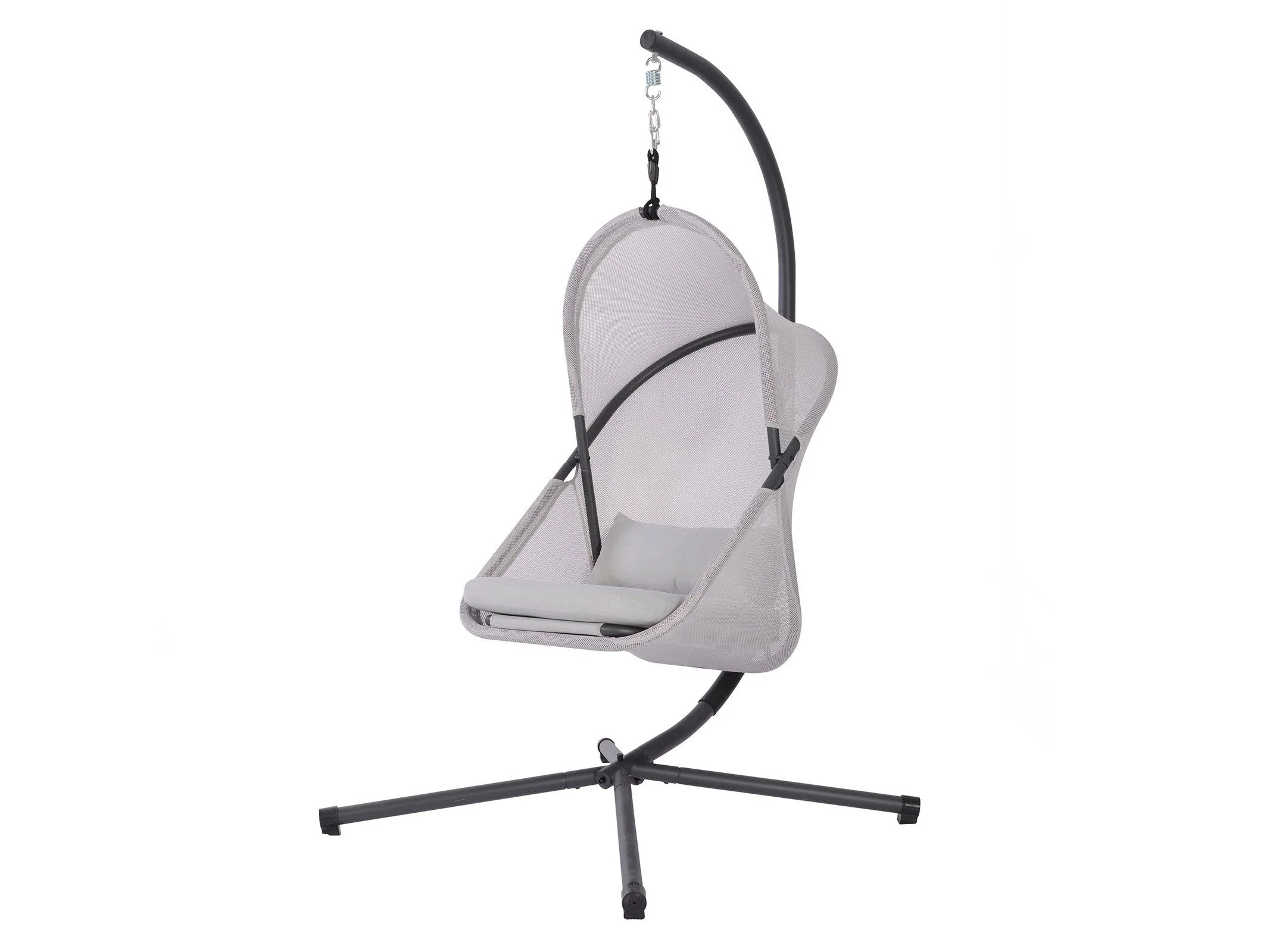Crush Light Gray Outdoor Swing Chair w/Stand