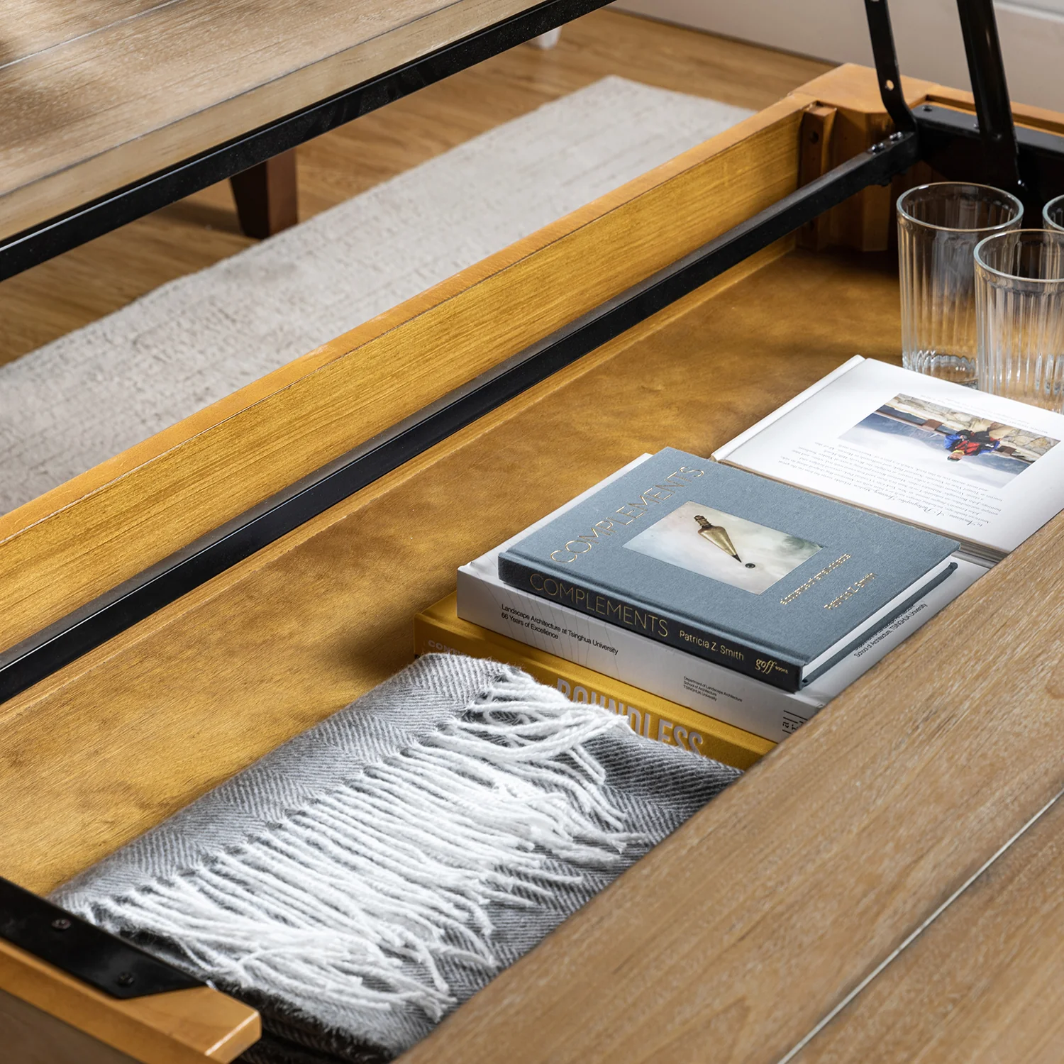 Angelica Lift Top Coffee Table in Acorn - Image 4