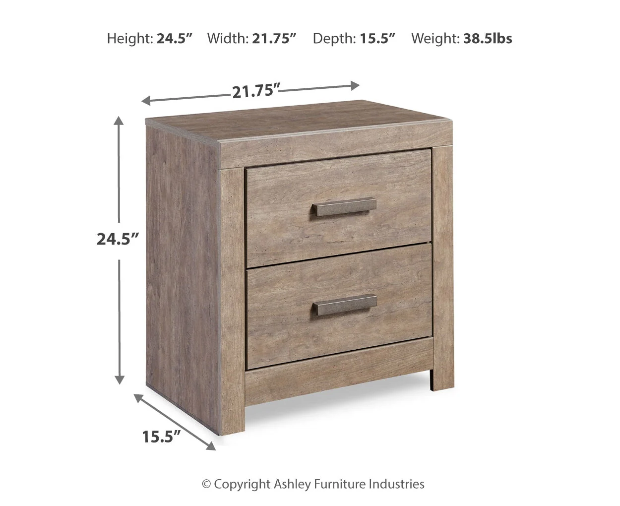 Culverbach Two Drawer Night Stand - Image 4