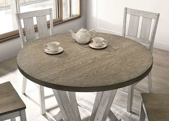 Dakota Antique White/Ash Brown Counter Height Table, A. White/Ash Brown - Image 3