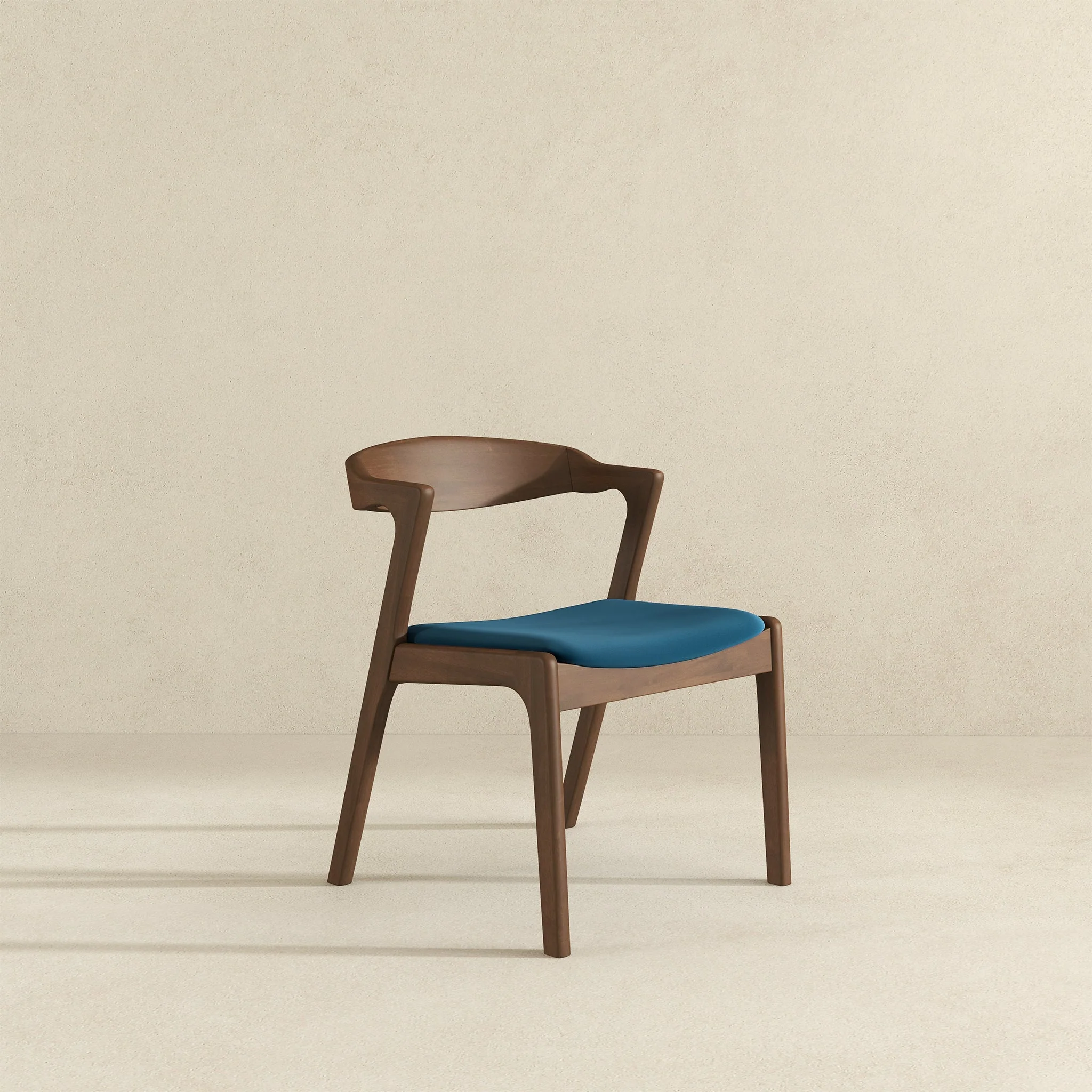 Dakota  Solid Wood Blue Velvet Dining Chair (Set Of 2) - Image 3