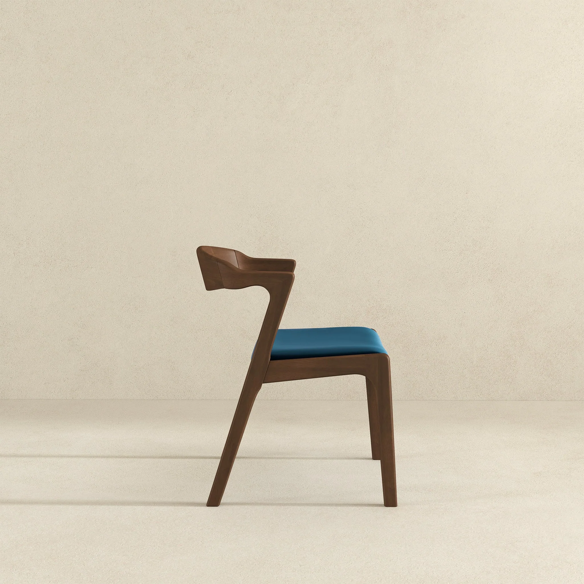 Dakota  Solid Wood Blue Velvet Dining Chair (Set Of 2) - Image 5