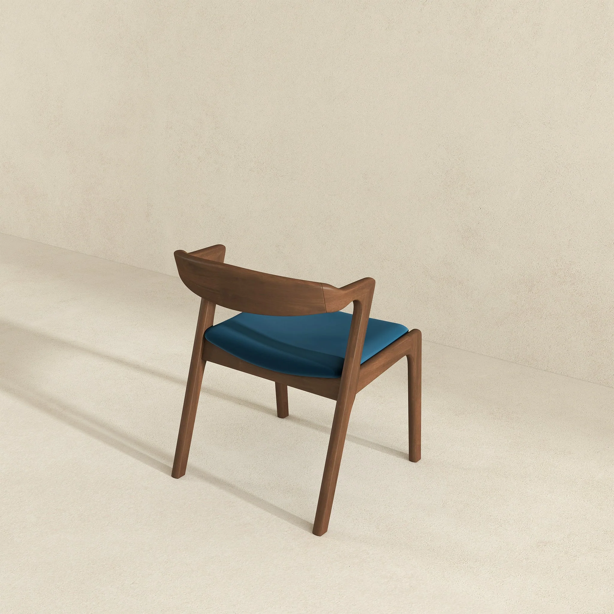 Dakota  Solid Wood Blue Velvet Dining Chair (Set Of 2) - Image 6