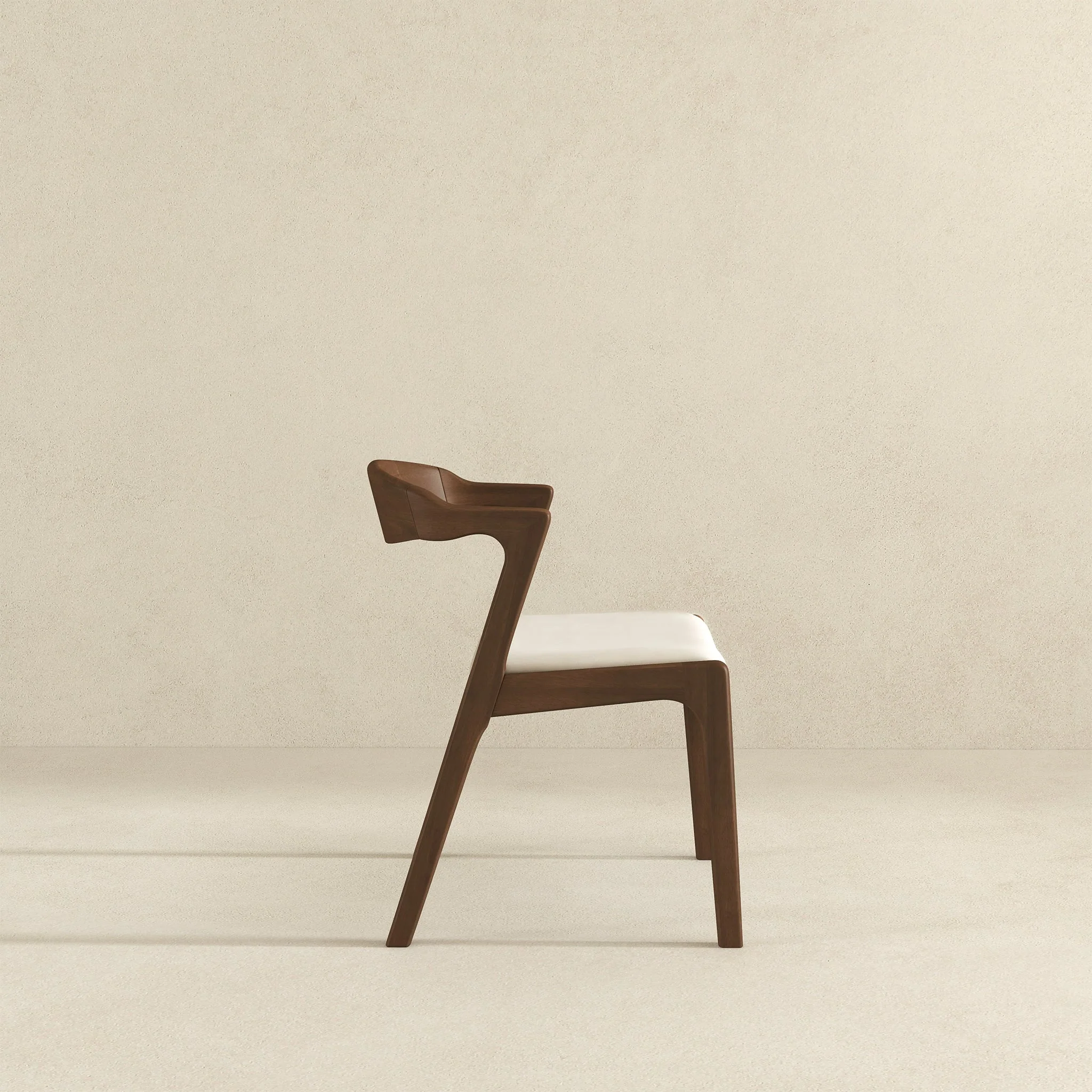 Dakota Solid Wood Cream Velvet Dining Chair (Set Of 2) - Image 4