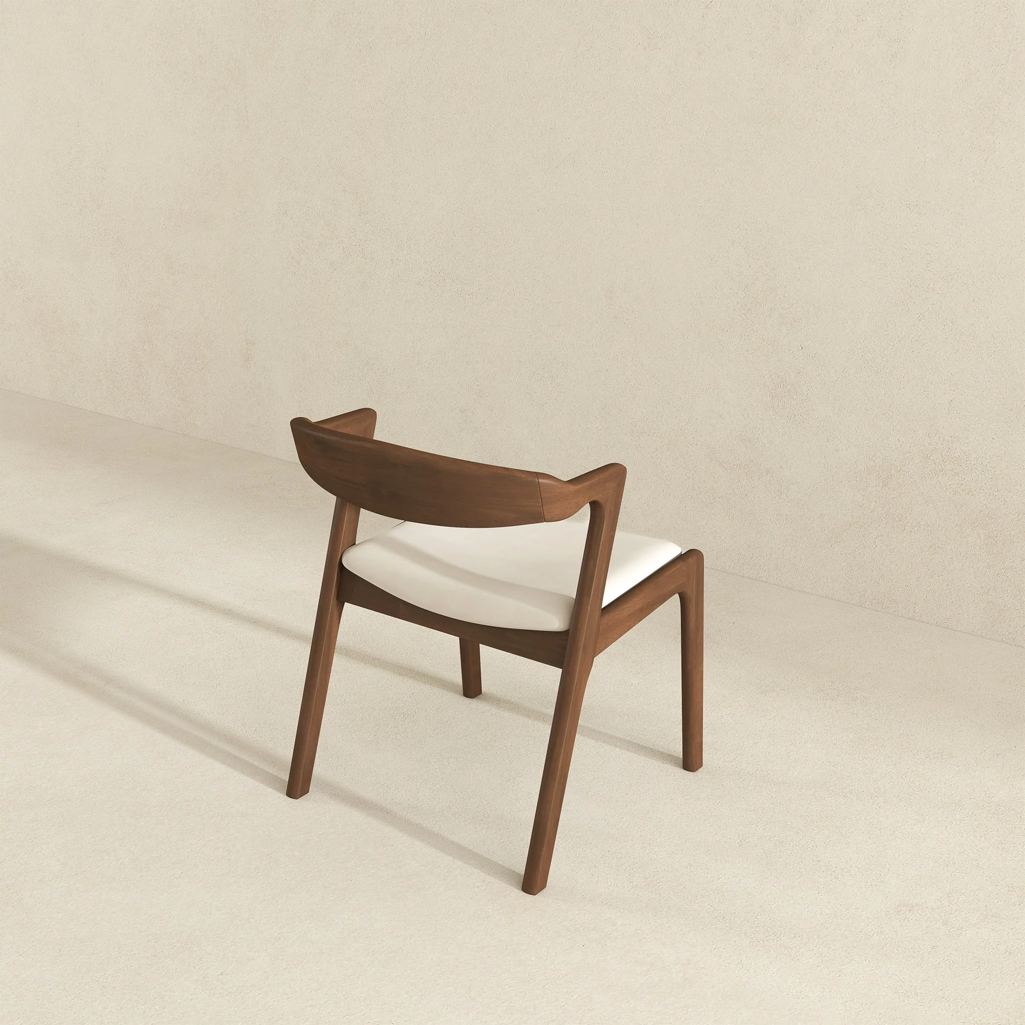 Dakota Solid Wood Cream Velvet Dining Chair (Set Of 2) - Image 5