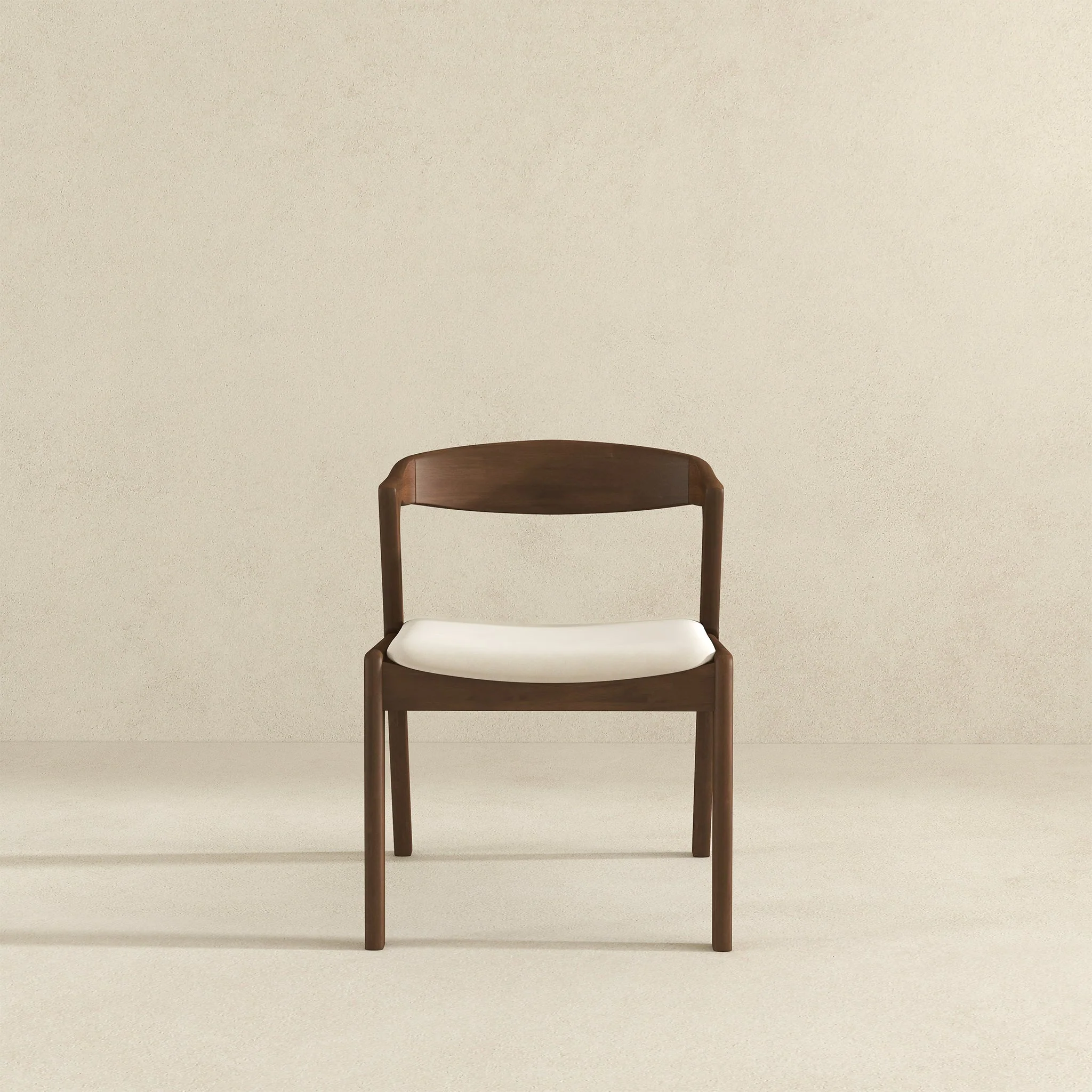 Dakota Solid Wood Cream Velvet Dining Chair (Set Of 2) - Image 6