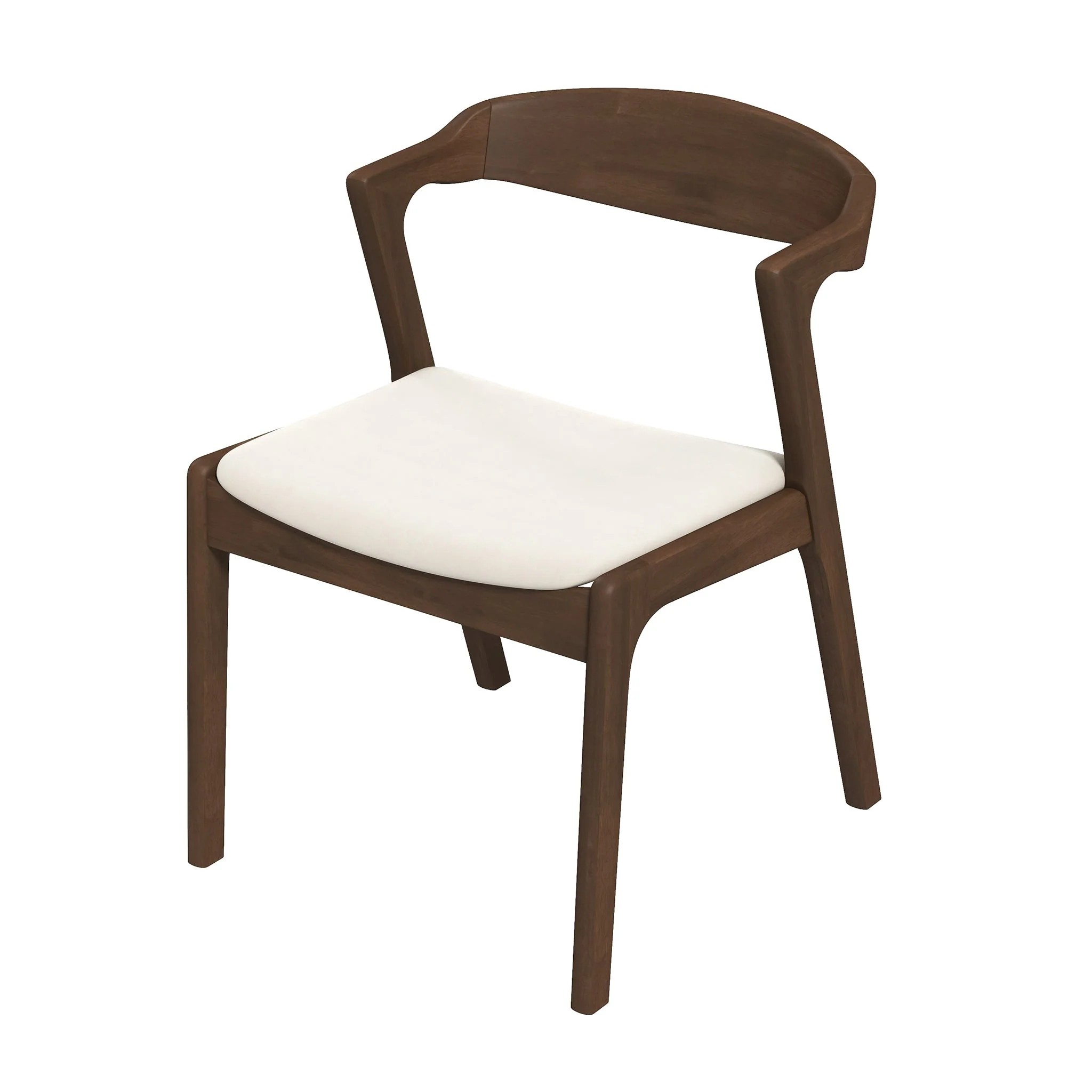 Dakota Solid Wood Cream Velvet Dining Chair (Set Of 2) - Image 7