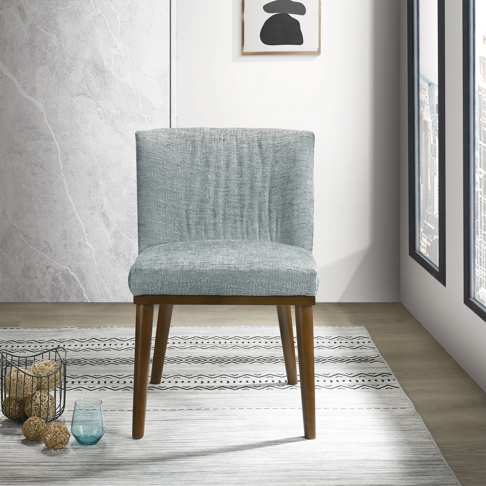 Daley Grey Fabric Dining Chair (Set Of 2) - Image 2