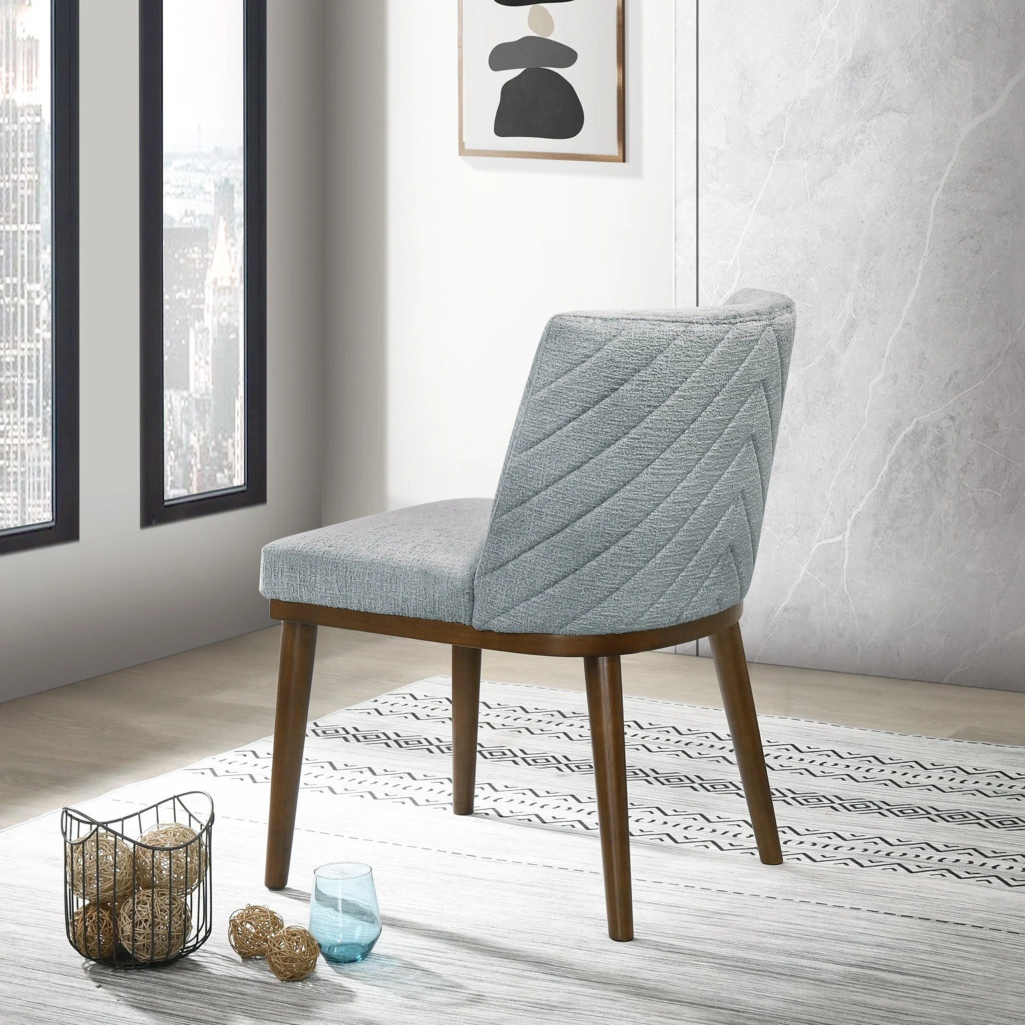 Daley Grey Fabric Dining Chair (Set Of 2) - Image 5