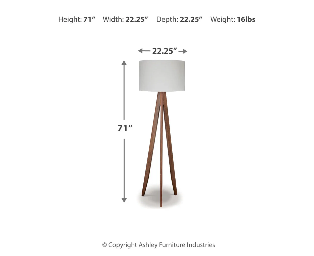 Dallson Wood Floor Lamp - Image 4