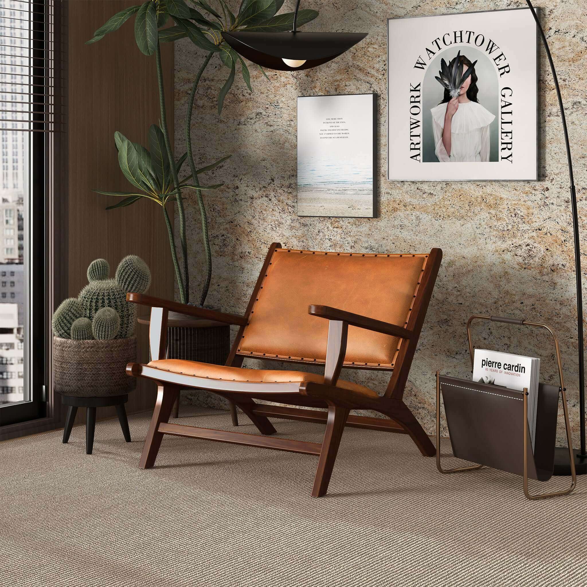 Daniel Leather Arm Chair - Image 3