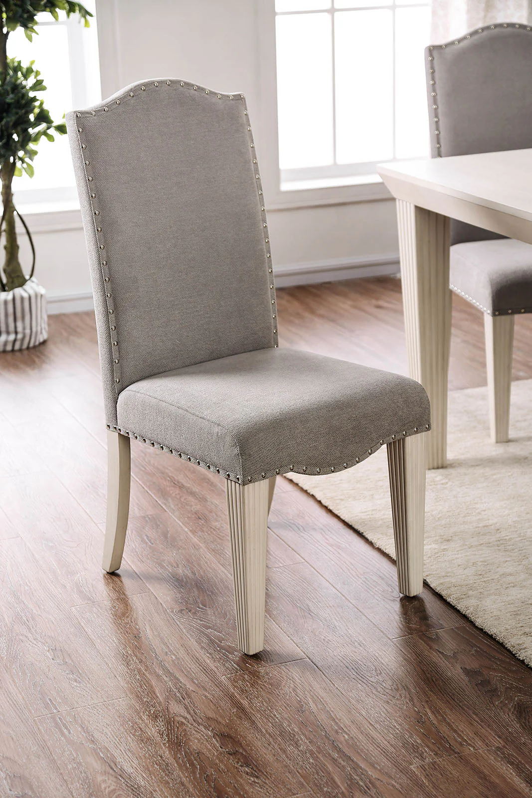 Daniella Antique White/Gray 7 Pc. Dining Room Set - Image 5