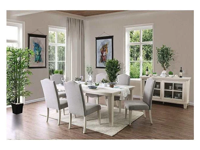 Daniella Antique White/Gray Dining Table