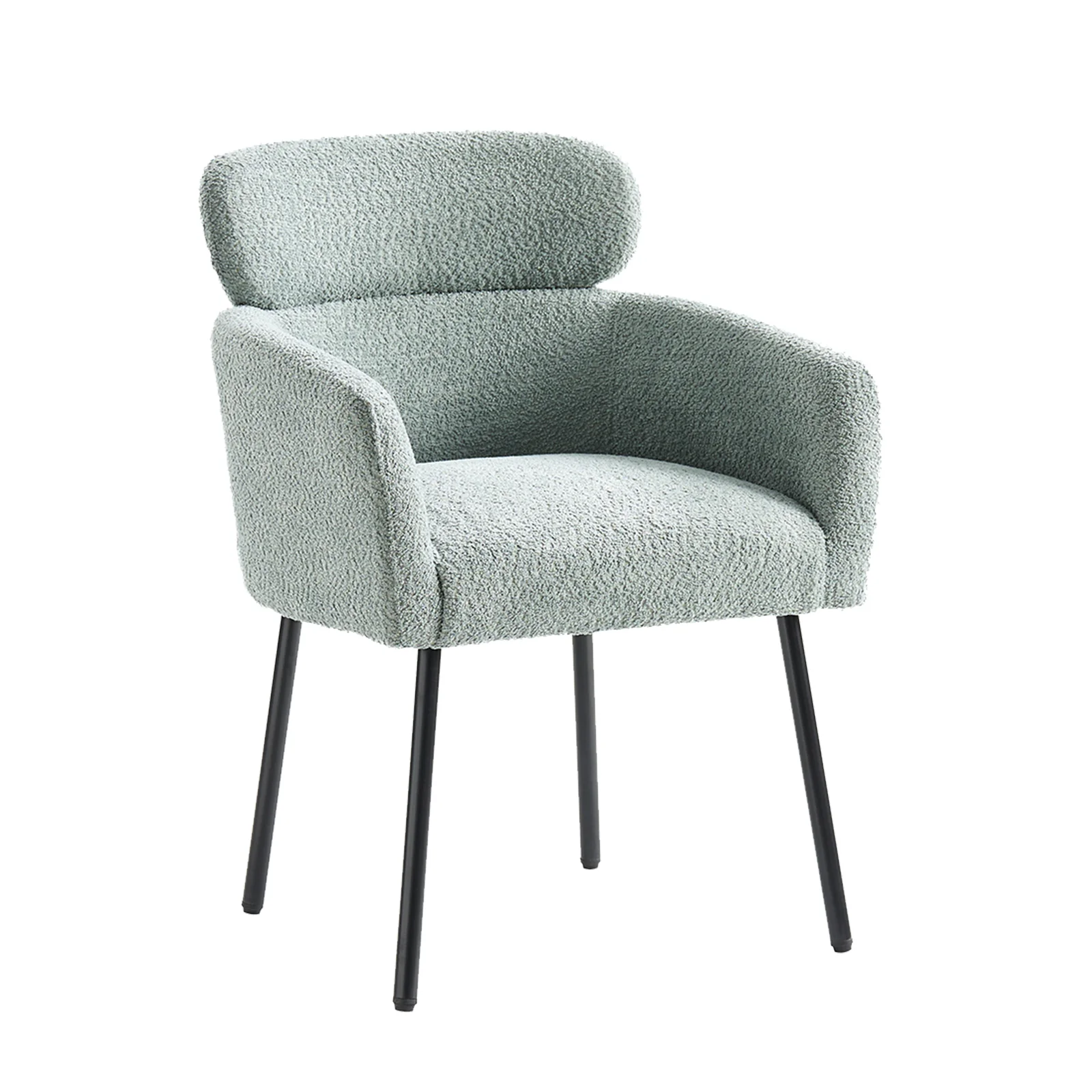 Adrian Boucle Dining Chair in Sage - Image 2