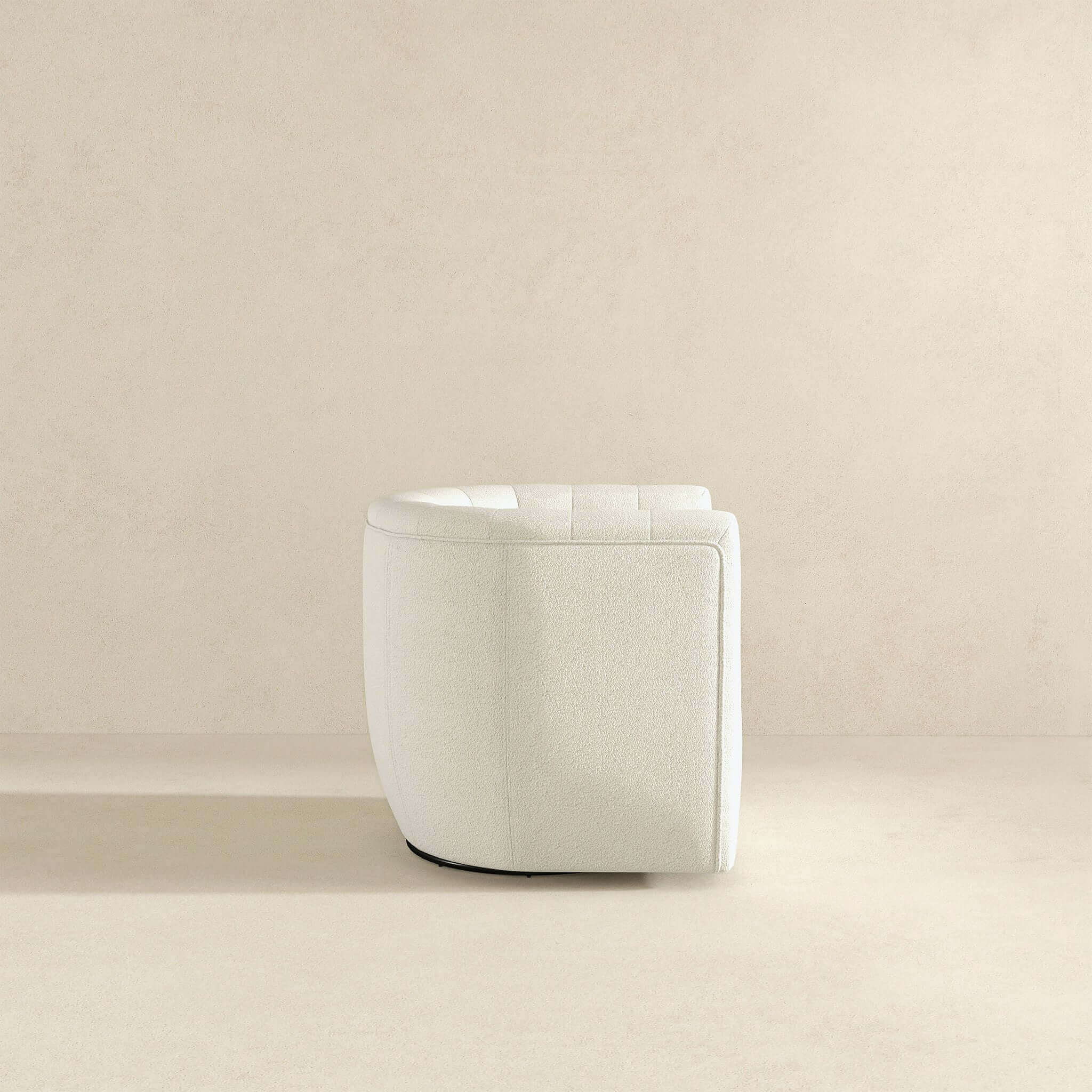 Delaney Cream Boucle Swivel Chair - Image 4