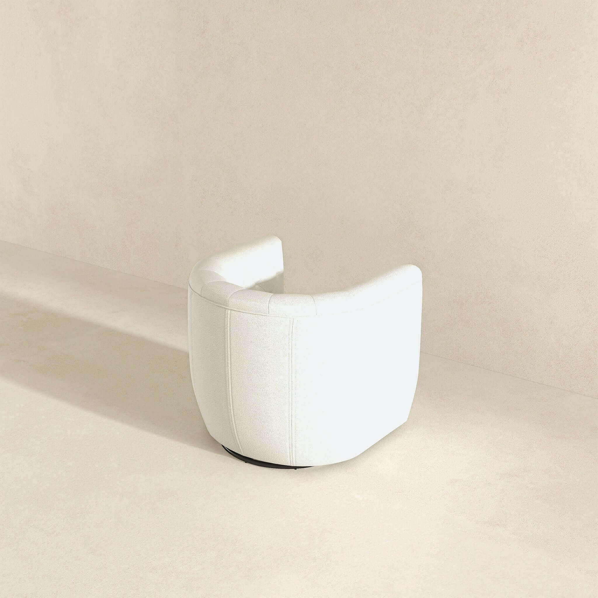 Delaney Cream Boucle Swivel Chair - Image 6