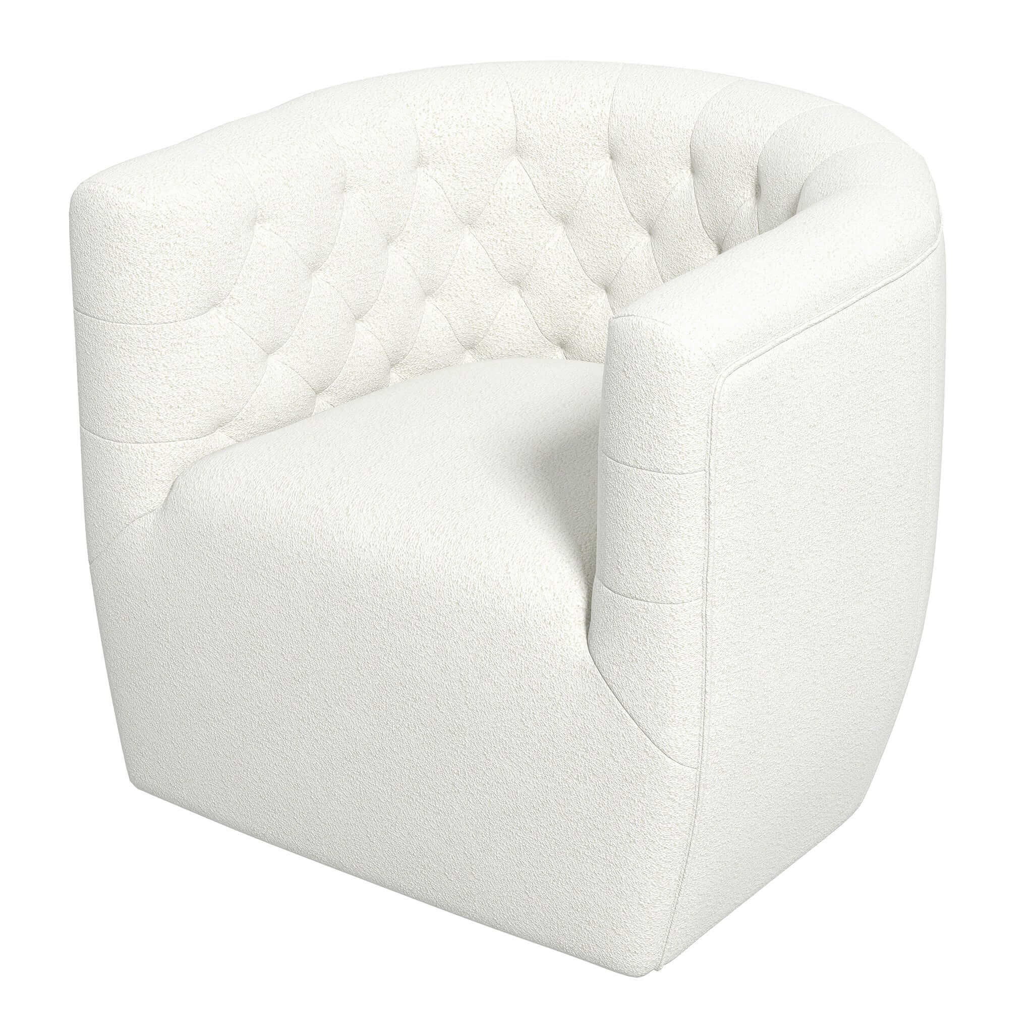 Delaney Cream Boucle Swivel Chair - Image 7