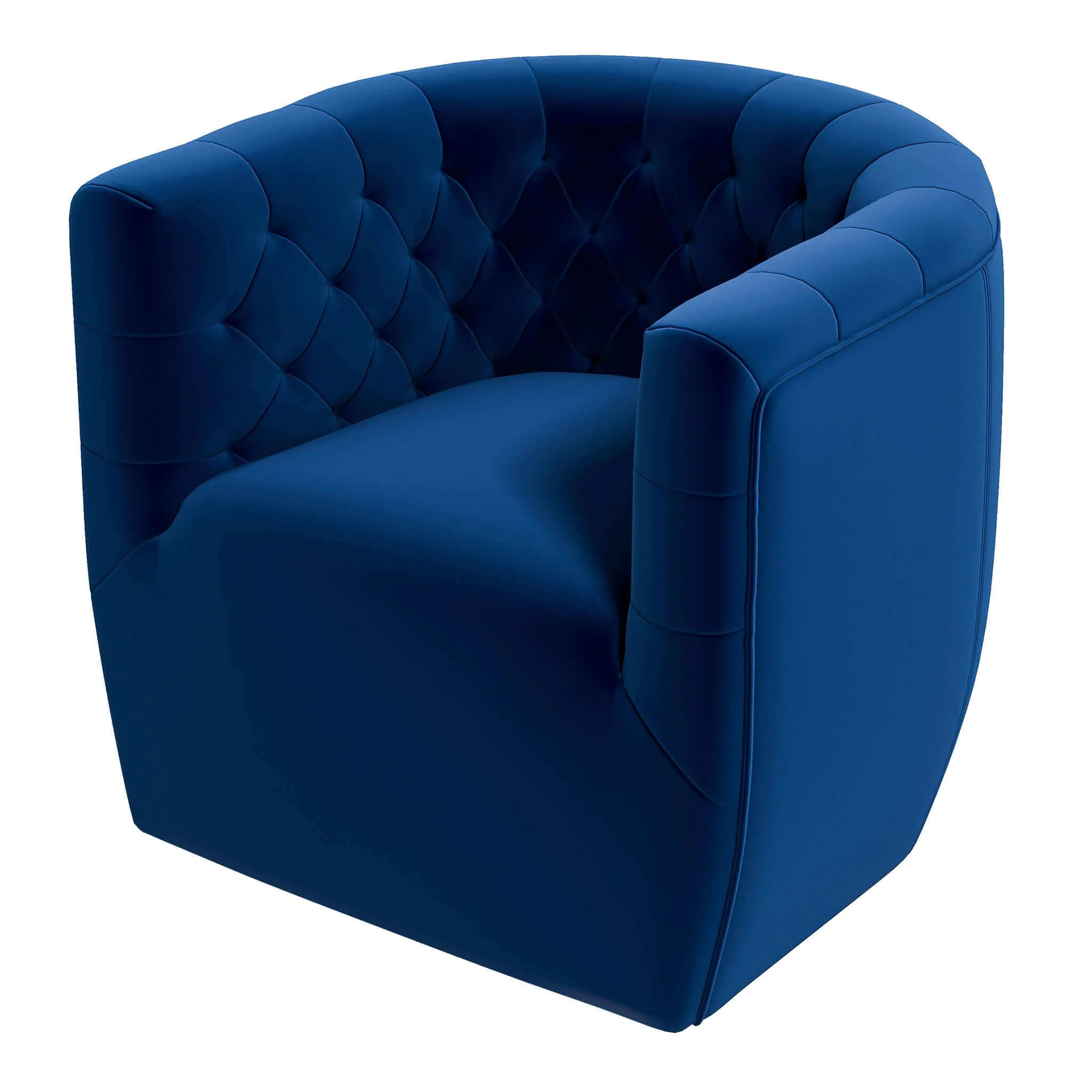Delaney Dark Blue Velvet Swivel Chair - Image 7