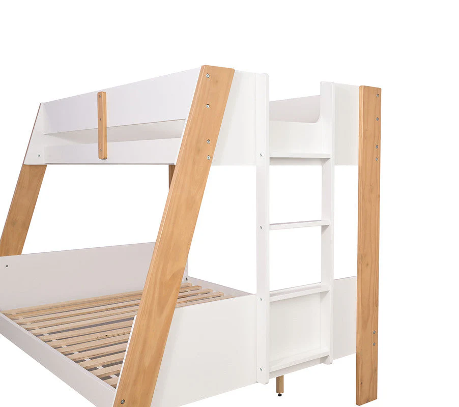 Delbin White/Natural Twin/Full Bunk Bed - Image 3