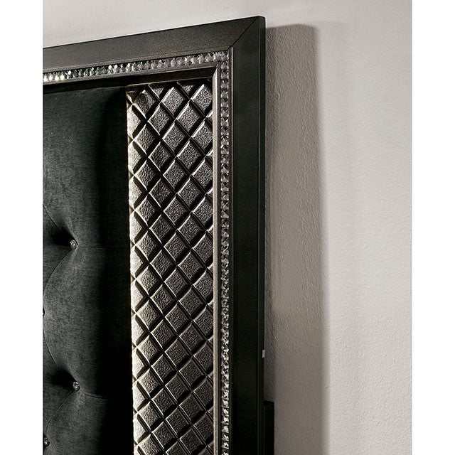 Demetria Metallic Gray Queen Bed - Image 4