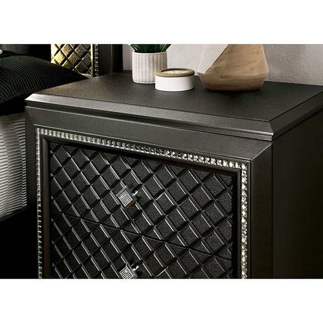 Demetria Metallic Gray Queen Bed - Image 5