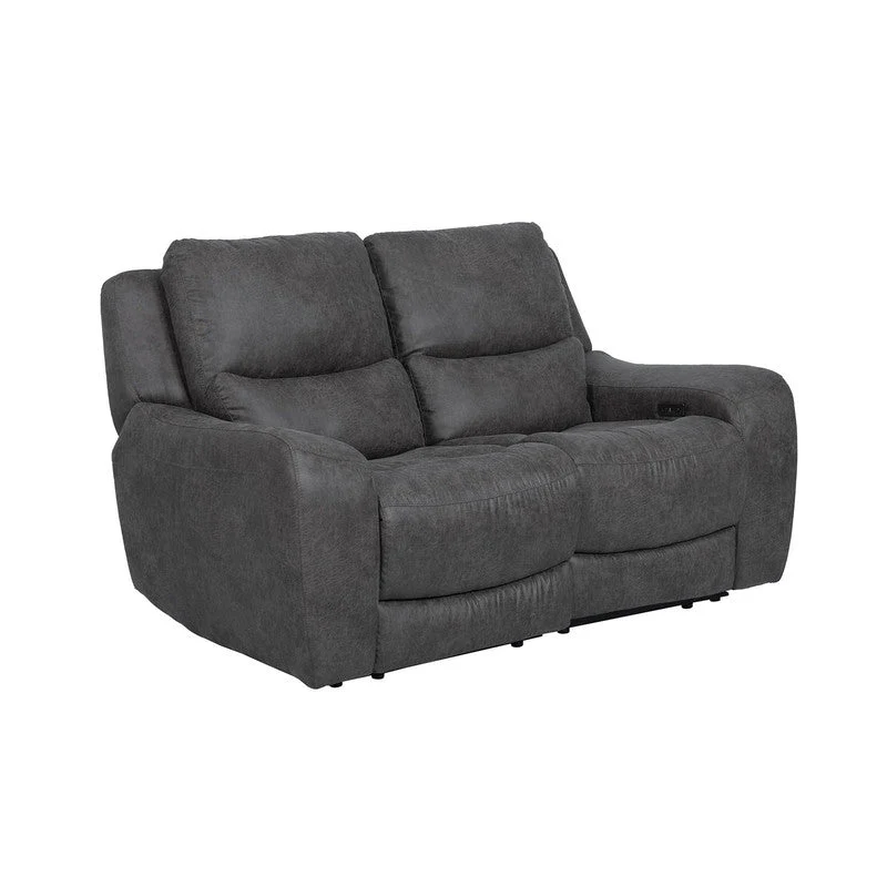 Demetrius Dark Gray Power Loveseat - Image 2
