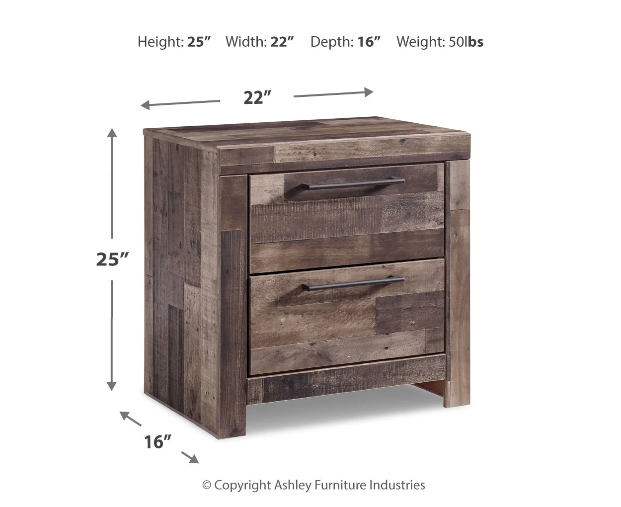 Derekson Two Drawer Night Stand - Image 5