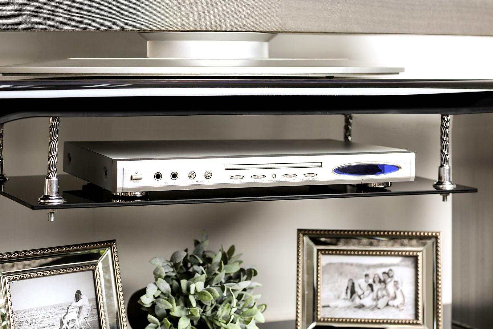 Dietrich Black & Chrome 60" TV Console: - Image 3