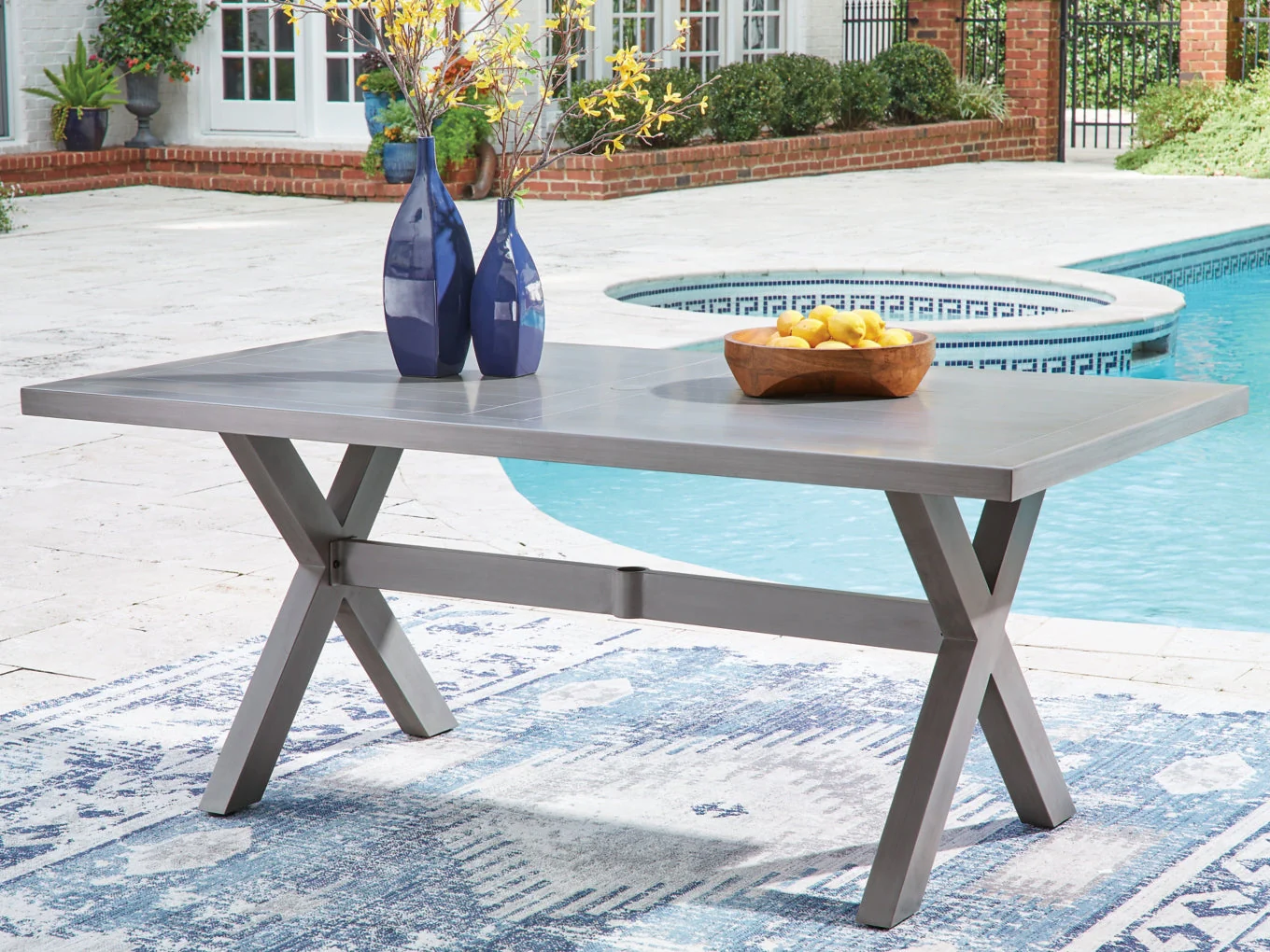 Dillon Beach RECT Dining Table with Umbrella Option - Image 2