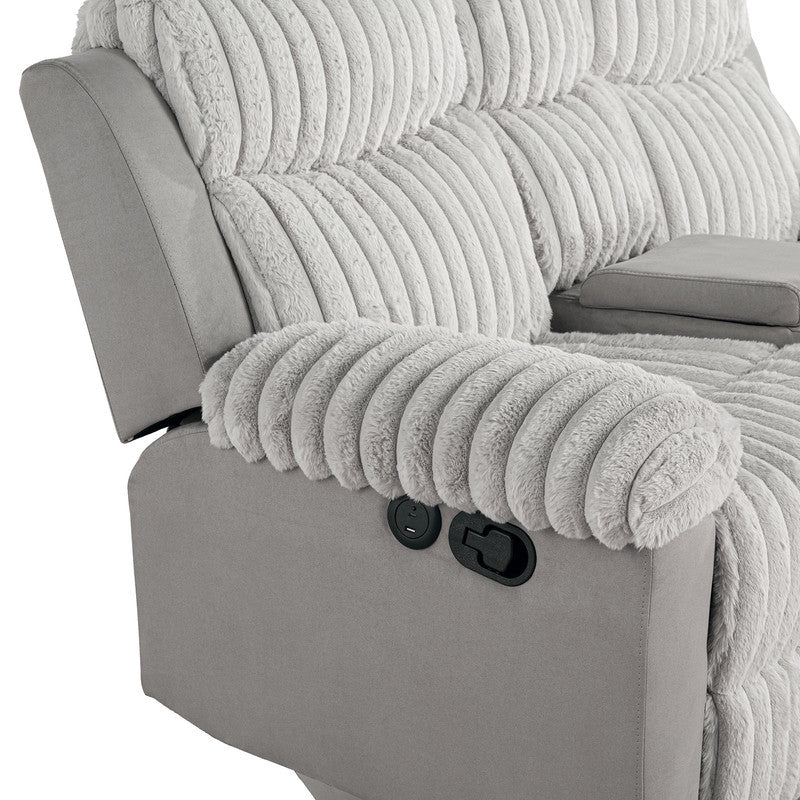Dionysus Gray Manual Sofa & Loveseat - Image 4