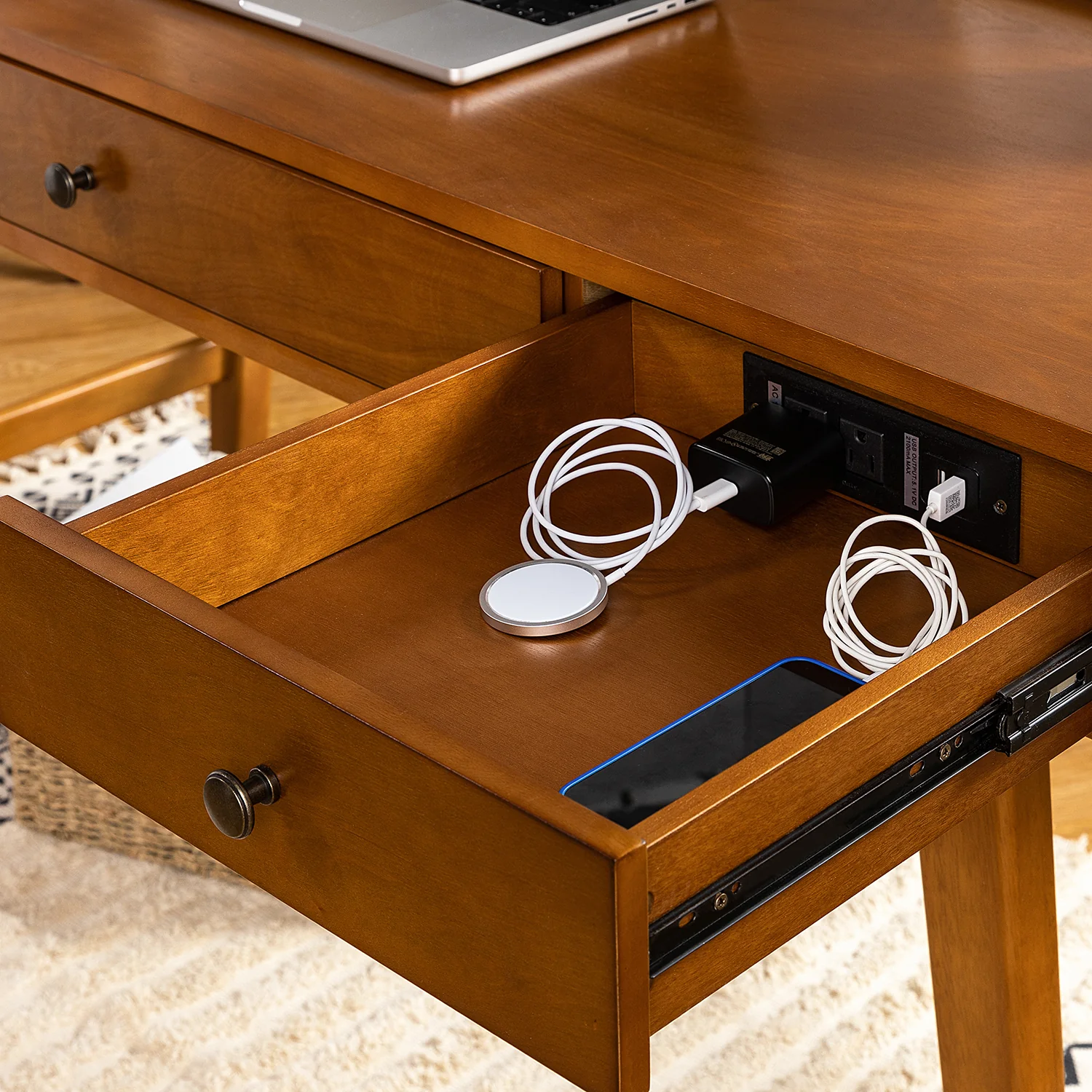 Edward Desk in Acorn - Image 3