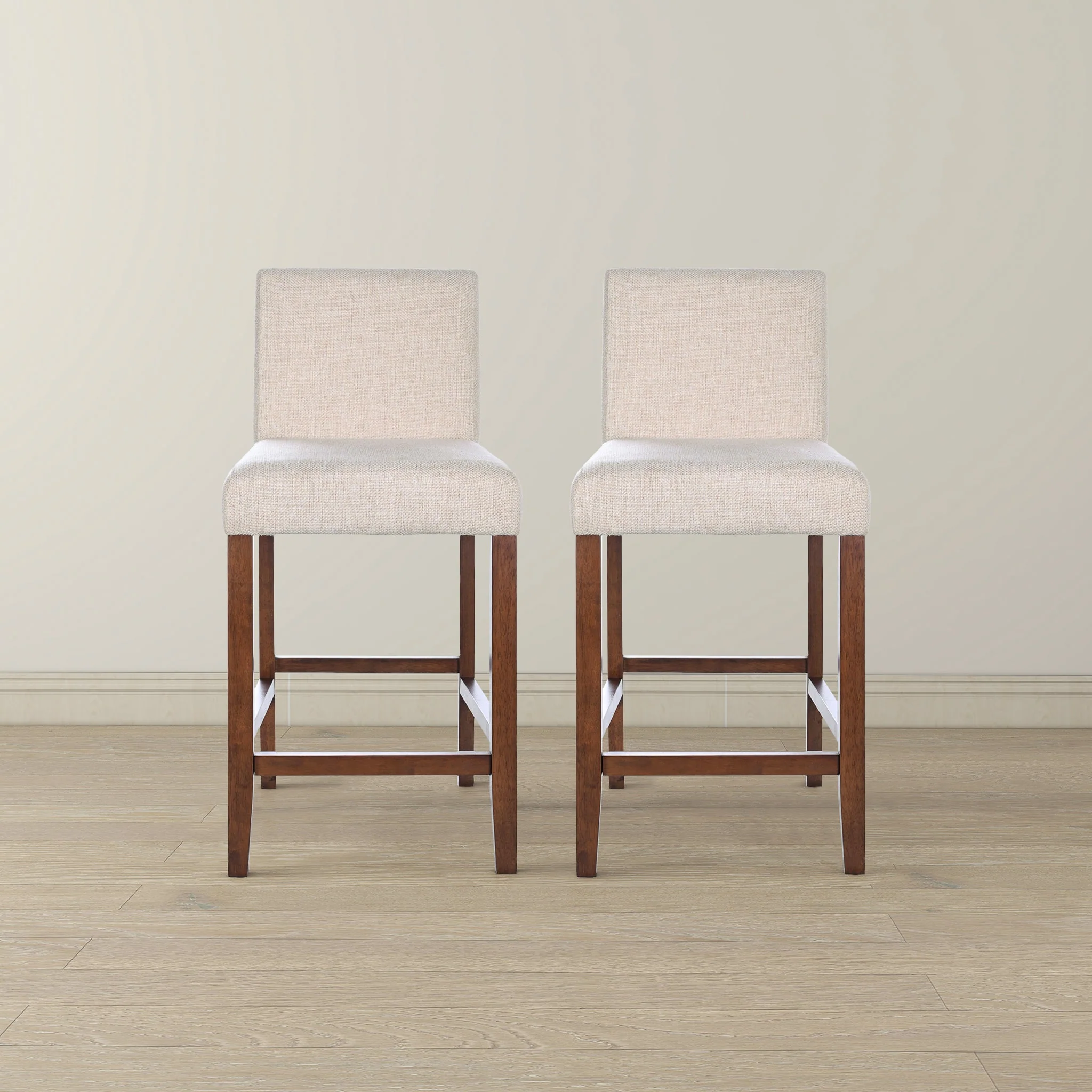 Dorian Beige Fabric Counter Chair (Set of 2) - Image 6