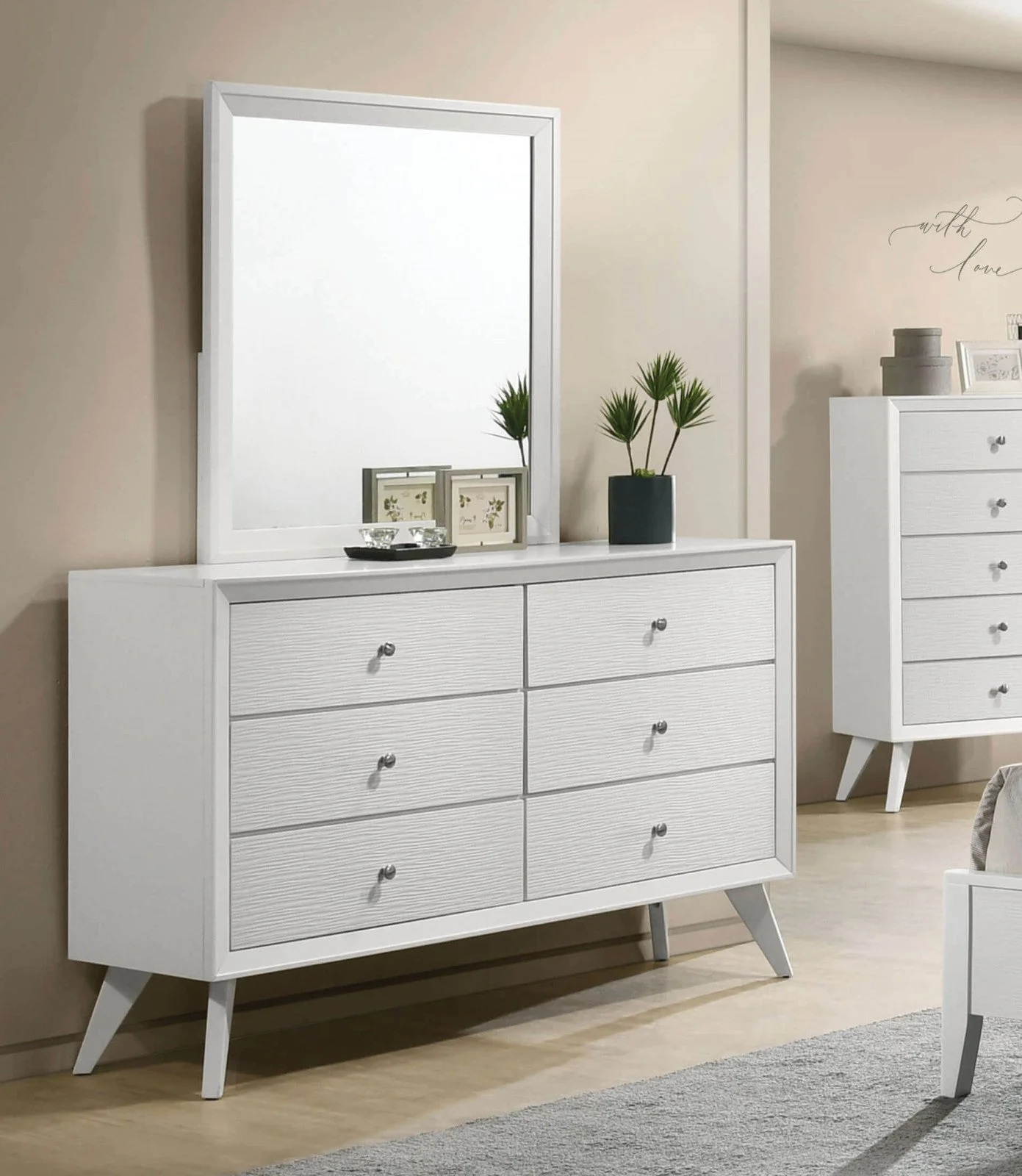 Dortmund White 4 Pc. Queen Bedroom Set - Image 6