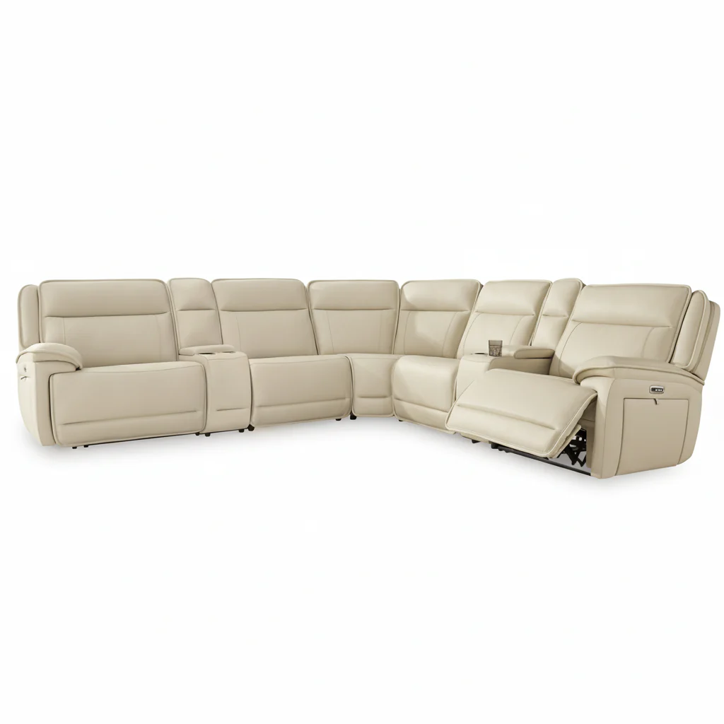 Double Deal 7-Piece Reclining Sectional with 2 Consoles